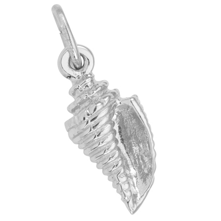 14K White Gold Cone Shell Charm by Rembrandt Charms 14K White Gold Cone Shell Charm by Rembrandt Charms