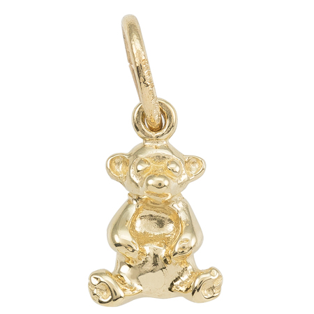 14K Gold Sitting Bear Accent Charm by Rembrandt Charms 14K Gold Sitting Bear Accent Charm by Rembrandt Charms