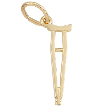 14k Gold Crutch Charm by Rembrandt Charms 14k Gold Crutch Charm by Rembrandt Charms