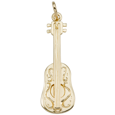 Gold Plate Ukulele Charm by Rembrandt Charms Gold Plate Ukulele Charm by Rembrandt Charms