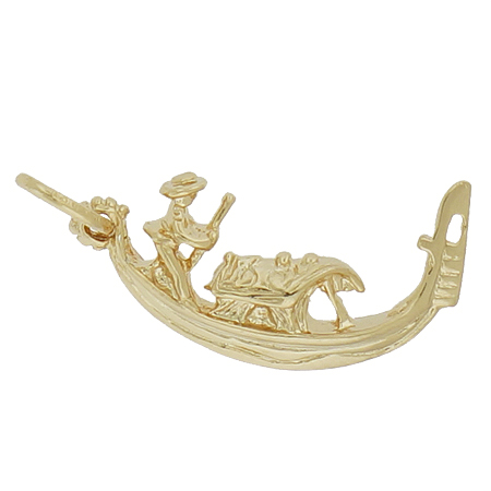 14k Gold Gondola Boat Charm by Rembrandt Charms 14k Gold Gondola Boat Charm by Rembrandt Charms