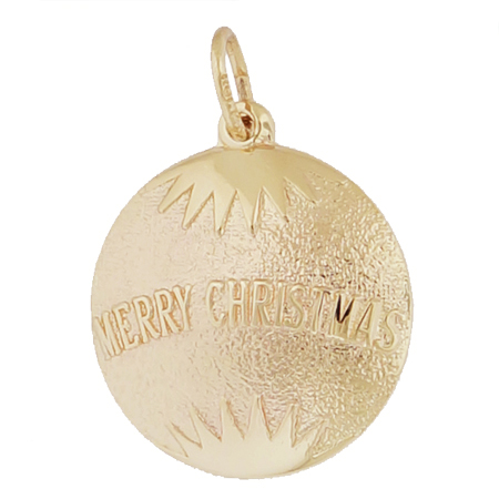 14K Gold Christmas Ornament Charm by Rembrandt Charms 14K Gold Christmas Ornament Charm by Rembrandt Charms