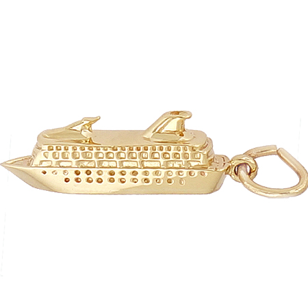 14K Gold Cruise Ship Charm by Rembrandt Charms 14K Gold Cruise Ship Charm by Rembrandt Charms