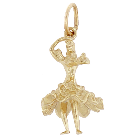 14K Gold Spanish Dancer Charm by Rembrandt Charms 14K Gold Spanish Dancer Charm by Rembrandt Charms