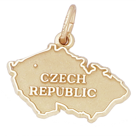 14K Gold Czech Republic Charm by Rembrandt Charms 14K Gold Czech Republic Charm by Rembrandt Charms