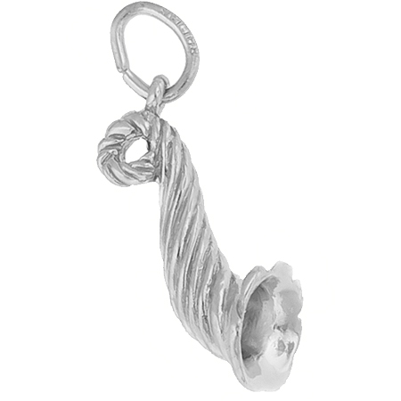 Sterling Silver Horn of Plenty Charm by Rembrandt Charms Sterling Silver Horn of Plenty Charm by Rembrandt Charms