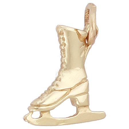 14K Gold Woman's Ice Skate Charm by Rembrandt Charms 14K Gold Woman's Ice Skate Charm by Rembrandt Charms