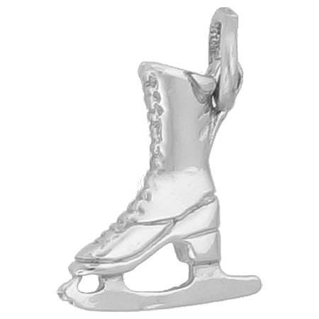Sterling Silver Woman's Ice Skate Charm by Rembrandt Charms Sterling Silver Woman's Ice Skate Charm by Rembrandt Charms