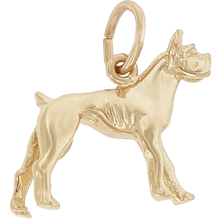 Gold Plated Boxer Dog Charm by Rembrandt Charms Gold Plated Boxer Dog Charm by Rembrandt Charms