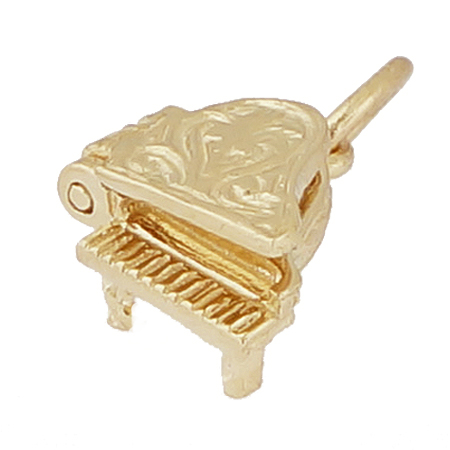 14k Gold Piano Accent Charm by Rembrandt Charms 14k Gold Piano Accent Charm by Rembrandt Charms
