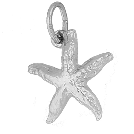 14K White Gold Starfish Charm by Rembrandt Charms 14K White Gold Starfish Charm by Rembrandt Charms