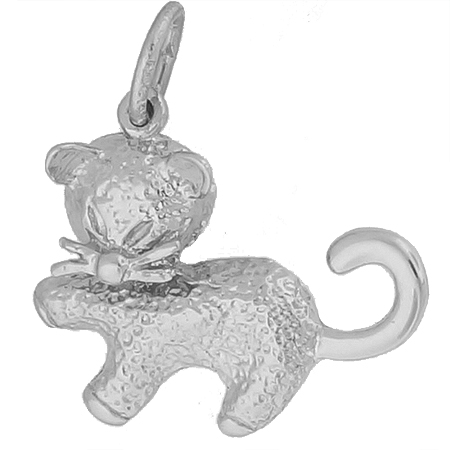 Sterling Silver Kitten Charm by Rembrandt Charms Sterling Silver Kitten Charm by Rembrandt Charms