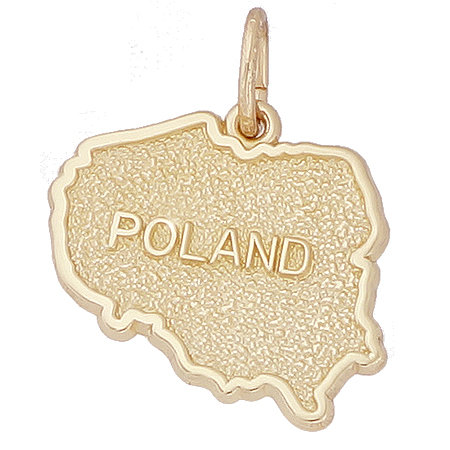 14K Gold Poland Map Charm by Rembrandt Charms 14K Gold Poland Map Charm by Rembrandt Charms