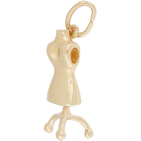 Gold Plate Dress Form Charm by Rembrandt Charms Gold Plate Dress Form Charm by Rembrandt Charms