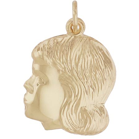 14k Gold Young Girl's Head Charm by Rembrandt Charms 14k Gold Young Girl's Head Charm by Rembrandt Charms