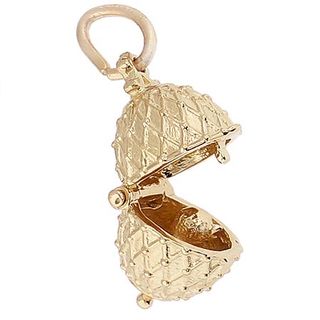 14k Gold Easter Egg and Baby Chick Charm by Rembrandt Charms 14k Gold Easter Egg and Baby Chick Charm by Rembrandt Charms