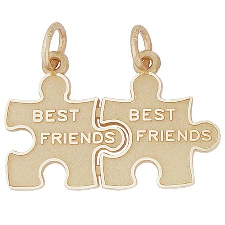 14k Gold Best Friend Puzzle Pieces Charm by Rembrandt Charms 14k Gold Best Friend Puzzle Pieces Charm by Rembrandt Charms
