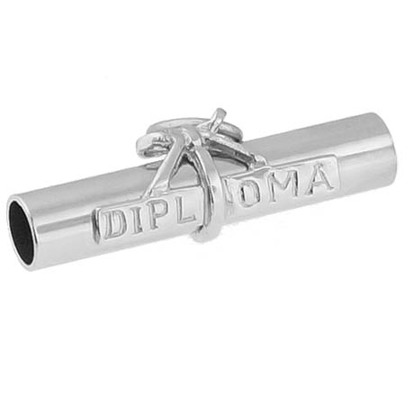 14k White Gold Graduation Diploma Charm by Rembrandt Charms 14k White Gold Graduation Diploma Charm by Rembrandt Charms