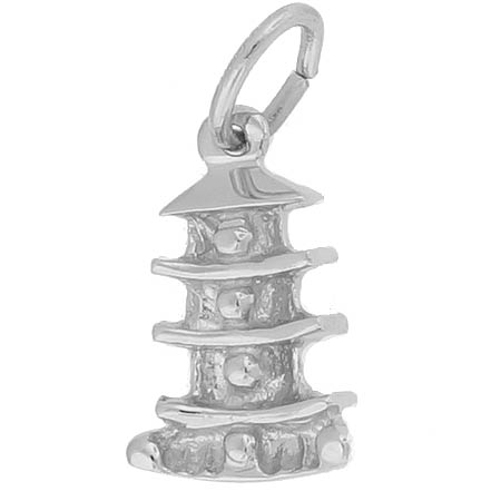 Sterling Silver Pagoda Charm by Rembrandt Charms Sterling Silver Pagoda Charm by Rembrandt Charms