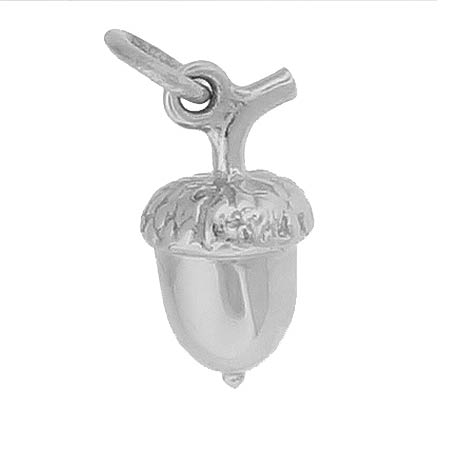 14K White Gold Acorn Accent Charm by Rembrandt Charms 14K White Gold Acorn Accent Charm by Rembrandt Charms