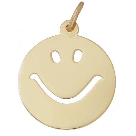 14k Gold Happy Face Charm by Rembrandt Charms