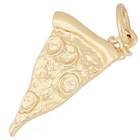 14k Gold Slice of Pizza Charm by Rembrandt Charms 14k Gold Slice of Pizza Charm by Rembrandt Charms