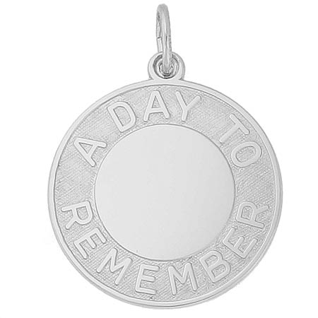 Sterling Silver A Day To Remember Disc Charm by Rembrandt Charms Sterling Silver A Day To Remember Disc Charm by Rembrandt Charms