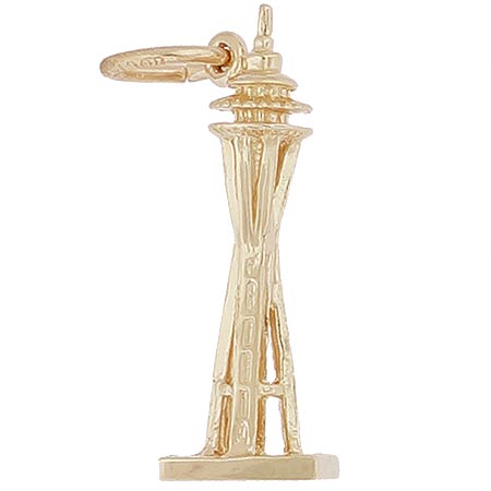 14k Gold Seattle Space Needle Charm by Rembrandt Charms 14k Gold Seattle Space Needle Charm by Rembrandt Charms