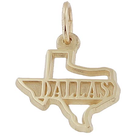 14k Gold Dallas Texas Charm by Rembrandt Charms 14k Gold Dallas Texas Charm by Rembrandt Charms