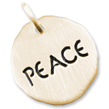 14K Gold Peace Charm Tag by Rembrandt Charms 14K Gold Peace Charm Tag by Rembrandt Charms