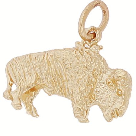 14K Gold Buffalo Charm by Rembrandt Charms 14K Gold Buffalo Charm by Rembrandt Charms