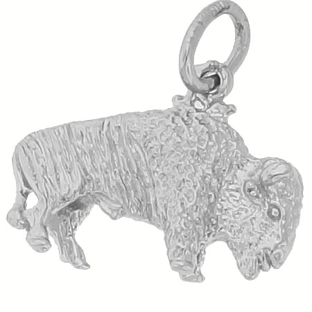 Sterling Silver Buffalo Charm by Rembrandt Charms Sterling Silver Buffalo Charm by Rembrandt Charms