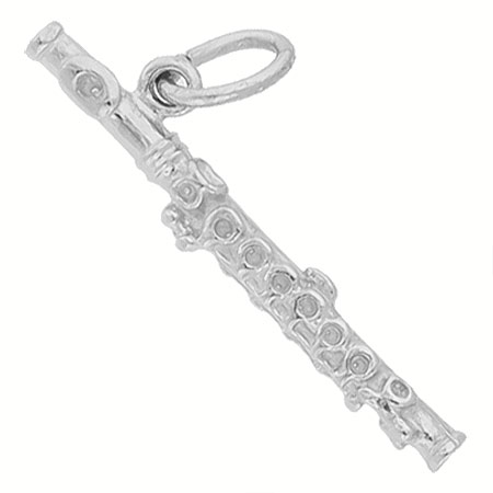 Sterling Silver Piccolo Instrument Charm by Rembrandt Charms Sterling Silver Piccolo Instrument Charm by Rembrandt Charms