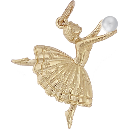 14K Gold Ballet Dancer Charm by Rembrandt Charms 14K Gold Ballet Dancer Charm by Rembrandt Charms