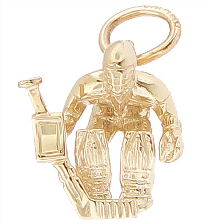14K Gold Hockey Goalie Charm by Rembrandt Charms 14K Gold Hockey Goalie Charm by Rembrandt Charms