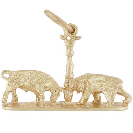 14K Gold Bull and Bear Charm by Rembrandt Charms 14K Gold Bull and Bear Charm by Rembrandt Charms