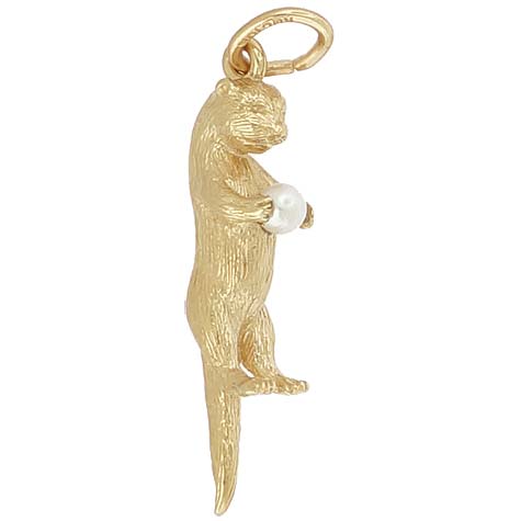 14k Gold Sea Otter & pearl Charm by Rembrandt Charms 14k Gold Sea Otter & pearl Charm by Rembrandt Charms