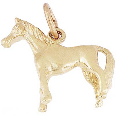 Gold Plate Standing Horse Charm by Rembrandt Charms Gold Plate Standing Horse Charm by Rembrandt Charms