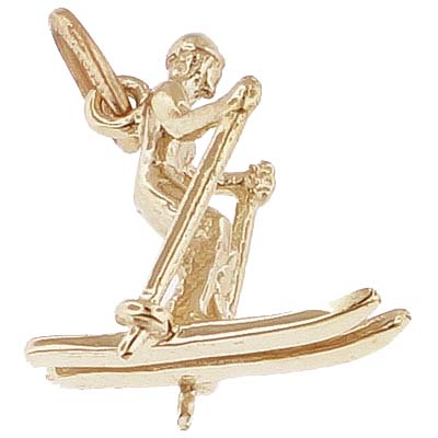 14K Gold Skier Charm by Rembrandt Charms 14K Gold Skier Charm by Rembrandt Charms