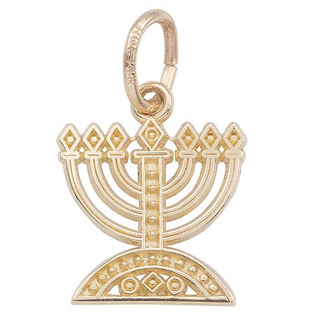 10K Gold Menorah Charm by Rembrandt Charms 10K Gold Menorah Charm by Rembrandt Charms
