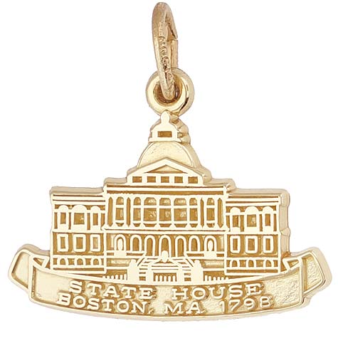 14K Gold Boston State House Charm by Rembrandt Charms 14K Gold Boston State House Charm by Rembrandt Charms