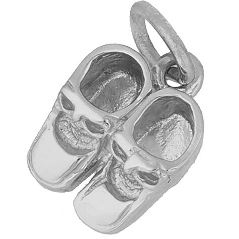 14K White Gold Baby Booties Accent Charm by Rembrandt Charms 14K White Gold Baby Booties Accent Charm by Rembrandt Charms