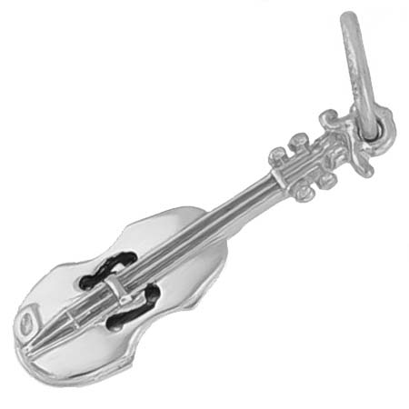 14K White Gold Violin Accent Charm by Rembrandt Charms 14K White Gold Violin Accent Charm by Rembrandt Charms