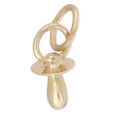 14K Gold Pacifier Accent Charm by Rembrandt Charms 14K Gold Pacifier Accent Charm by Rembrandt Charms