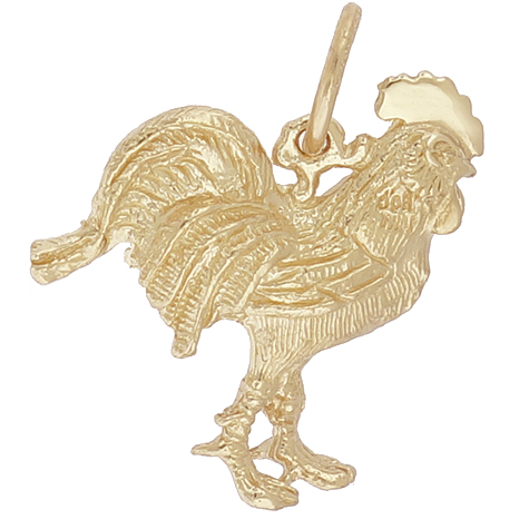 14K Gold Rooster Charm by Rembrandt Charms 14K Gold Rooster Charm by Rembrandt Charms