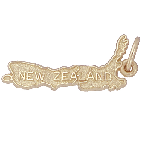 14k Gold New Zealand Map Charm by Rembrandt Charms 14k Gold New Zealand Map Charm by Rembrandt Charms