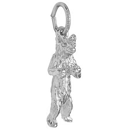 14K White Gold Standing Bear Charm by Rembrandt Charms 14K White Gold Standing Bear Charm by Rembrandt Charms