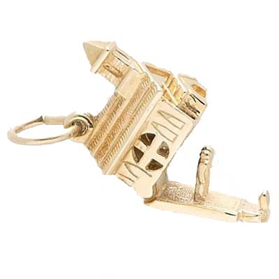 Gold Plate Opening Church Charm by Rembrandt Charms Gold Plate Opening Church Charm by Rembrandt Charms