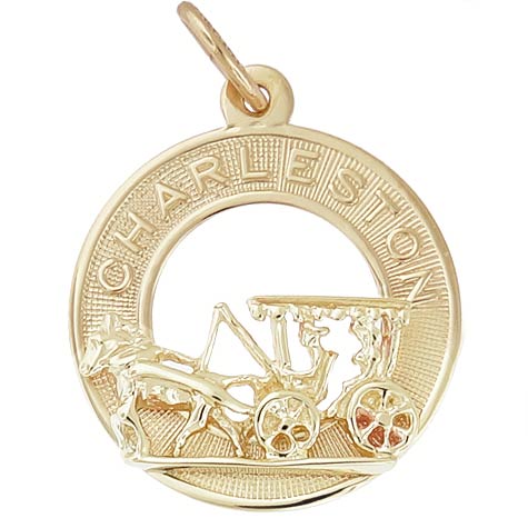 14K Gold Charleston Carriage Charm by Rembrandt Charms 14K Gold Charleston Carriage Charm by Rembrandt Charms