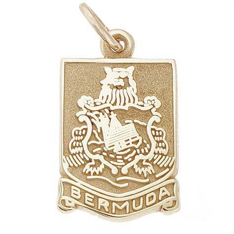 14K Gold Bermuda Crest Charm by Rembrandt Charms 14K Gold Bermuda Crest Charm by Rembrandt Charms